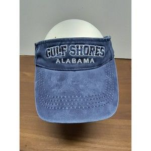 Gulf Shores Alabama Blue Visor Cap Hat Adjustable Baseball